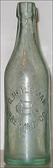 G. HEILEMAN BREWING COMPANY EMBOSSED BEER BOTTLE