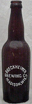 BRECKHEIMER BREWING COMPANY EMBOSSED BEER BOTTLE