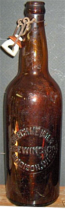 BRECKHEIMER BREWING COMPANY EMBOSSED BEER BOTTLE