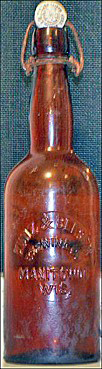 KUNZ & BLESER BREWING COMPANY EMBOSSED BEER BOTTLE