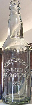 MARATHON CITY BREWING COMPANY EMBOSSED BEER BOTTLE