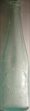 MARSHFIELD BREWING COMPANY EMBOSSED BEER BOTTLE