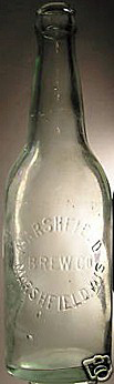 MARSHFIELD BREWING COMPANY EMBOSSED BEER BOTTLE