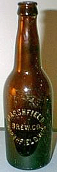 MARSHFIELD BREWING COMPANY EMBOSSED BEER BOTTLE