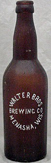 WALTER BROTHERS BREWING COMPANY EMBOSSED BEER BOTTLE