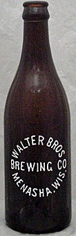 WALTER BROTHERS BREWING COMPANY EMBOSSED BEER BOTTLE