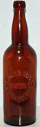 WALTER BROTHERS BREWING COMPANY EMBOSSED BEER BOTTLE