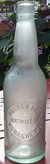 WALTER BROTHERS BREWING COMPANY EMBOSSED BEER BOTTLE