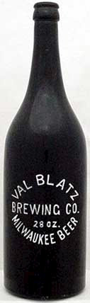 VAL BLATZ BREWING COMPANY EMBOSSED BEER BOTTLE