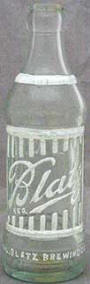 VAL BLATZ BREWING COMPANY EMBOSSED BEER BOTTLE