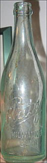 BLATZ MILWAUKEE BEER EMBOSSED BEER BOTTLE