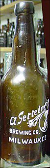 A. GETTELMAN BREWING COMPANY EMBOSSED BEER BOTTLE