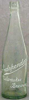 INDEPENDENT MILWAUKEE BREWERY EMBOSSED BEER BOTTLE