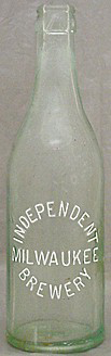 INDEPENDENT MILWAUKEE BREWERY EMBOSSED BEER BOTTLE