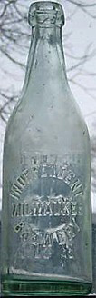 INDEPENDENT MILWAUKEE BREWERY EMBOSSED BEER BOTTLE