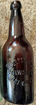 INDEPENDENT MILWAUKEE BREWERY EMBOSSED BEER BOTTLE