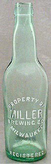 MILLER BREWING COMPANY EMBOSSED BEER BOTTLE