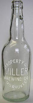 MILLER BREWING COMPANY EMBOSSED BEER BOTTLE