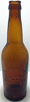 MILLER BREWING COMPANY EMBOSSED BEER BOTTLE