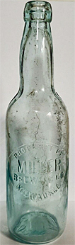 MILLER BREWING COMPANY EMBOSSED BEER BOTTLE