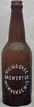 MILWAUKEE BREWERY COMPANY EMBOSSED BEER BOTTLE