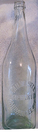 MILWAUKEE BREWERY COMPANY EMBOSSED BEER BOTTLE