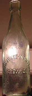 MILWAUKEE WAUKESHA BREWING COMPANY EMBOSSED BEER BOTTLE