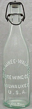 MILWAUKEE WAUKESHA BREWING COMPANY EMBOSSED BEER BOTTLE