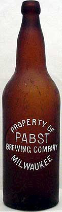 PABST BREWING COMPANY EMBOSSED BEER BOTTLE