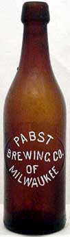 PABST BREWING COMPANY EMBOSSED BEER BOTTLE