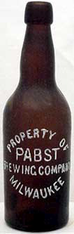 PABST BREWING COMPANY EMBOSSED BEER BOTTLE