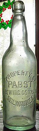 PABST BREWING COMPANY EMBOSSED BEER BOTTLE