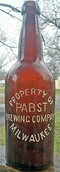 PABST BREWING COMPANY EMBOSSED BEER BOTTLE