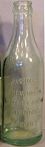 MISHICOTT BREWING COMPANY EMBOSSED BEER BOTTLE