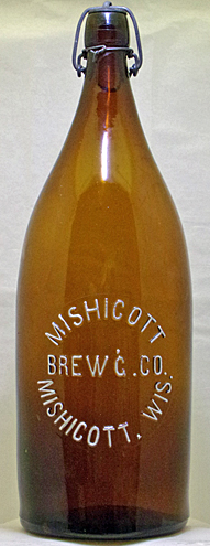 MISHICOTT BREWING COMPANY EMBOSSED BEER BOTTLE