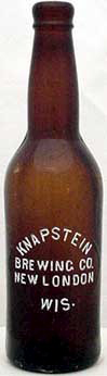 KNAPSTEIN BREWING COMPANY EMBOSSED BEER BOTTLE