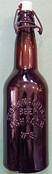 FENN & NACHTRAB BEER EMBOSSED BEER BOTTLE