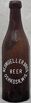 NEUMUELLER BROTHERS BEER EMBOSSED BEER BOTTLE