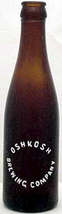 OSHKOSH BREWING COMPANY EMBOSSED BEER BOTTLE