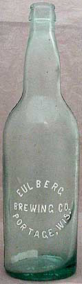EULBERG BREWING COMPANY EMBOSSED BEER BOTTLE