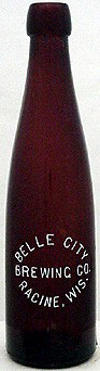 BELLE CITY BREWING COMPANY EMBOSSED BEER BOTTLE