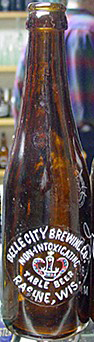 BELLE CITY BREWING COMPANY EMBOSSED BEER BOTTLE