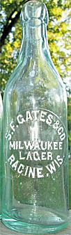 MILWAUKEE LAGER EMBOSSED BEER BOTTLE