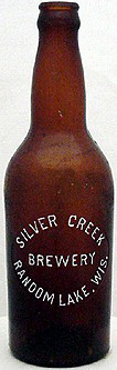 SILVER CREEK BREWERY EMBOSSED BEER BOTTLE