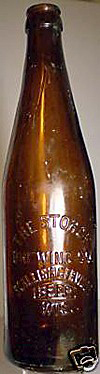 THE STORCK BREWING COMPANY EMBOSSED BEER BOTTLE