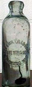 THE EMIL T. RADDANT BREWING COMPANY EMBOSSED BEER BOTTLE