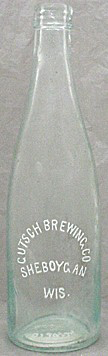 GUTSCH BREWING COMPANY EMBOSSED BEER BOTTLE