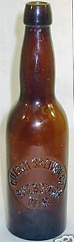 GUTSCH BREWING COMPANY EMBOSSED BEER BOTTLE