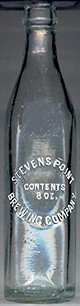 STEVENS POINT BREWING COMPANY EMBOSSED BEER BOTTLE