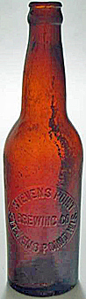 STEVENS POINT BREWING COMPANY EMBOSSED BEER BOTTLE